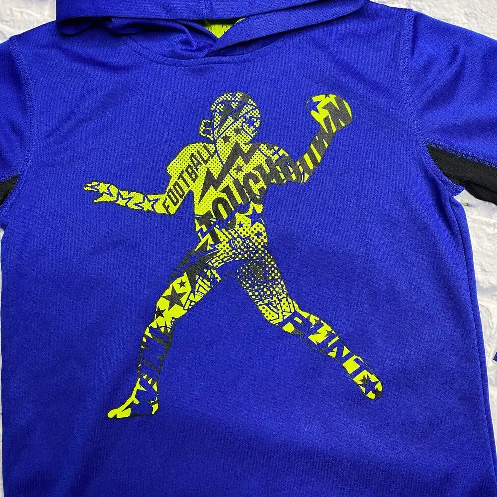 The Children's Place Athletic Football Hooded Long Sleeve in Blue
